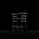 Lightweight, portable, fully collapsible Custom Production and Camera Carts by SCHLEPP, Berlin, Germany. 